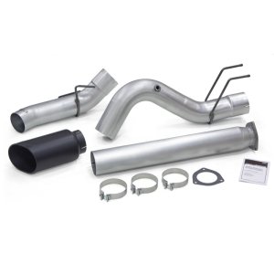 Ford F-250 Super Duty Performance Exhaust - Single Exit - Banks Power - Monster, DPF-back, 5 in. diameter, Ob-Round Tip - Black - `17-`25